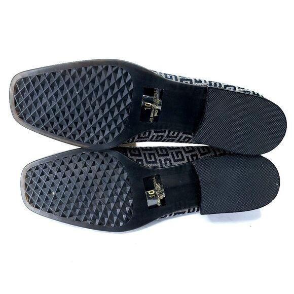 VTG 80s 90s GF Originals Jacquard Monogram Slip-On Italian Dress Shoes Sz 10 - Picture 7 of 8